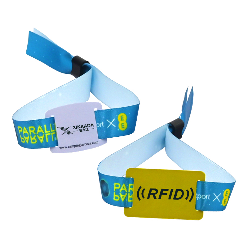 RFID織嘜腕帶批發(fā)生產(chǎn)織嘜手環(huán)定制工廠智能腕帶廠家3